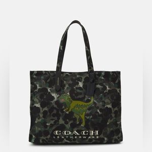 NWT Restored 100 Percent
Recycled Canvas Tote 42
With Camo Print And Rexy